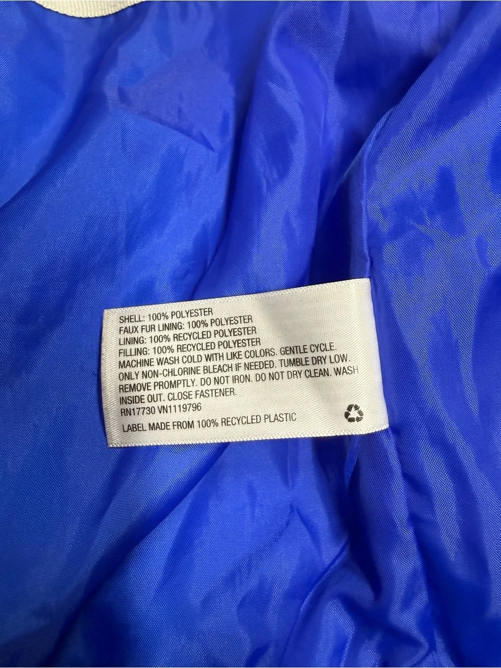 Cat & Jack Royal Blue Quilted Hooded Puffer Jacket